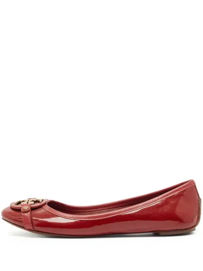 Pre-owned Tory Burch  Aaden Patent-leather Ballet Flats