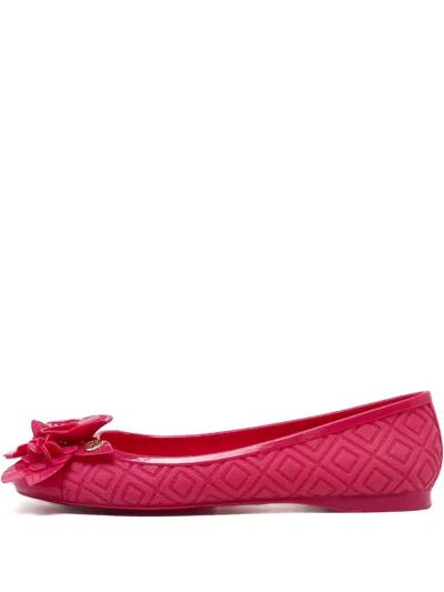 Pre-owned Tory Burch  Blossom Floral-embellished Ballet Flats