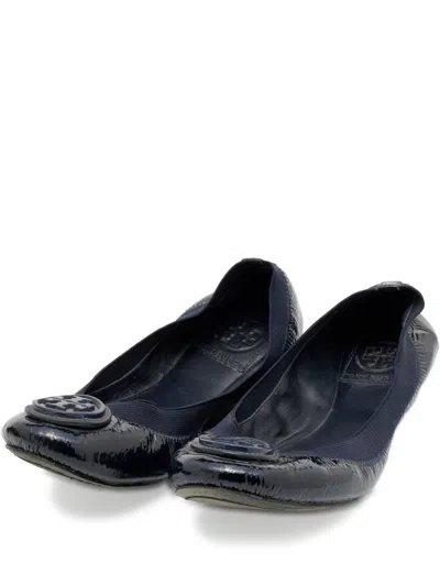 Pre-owned Tory Burch  Caroline Patent-leather Ballet Flats