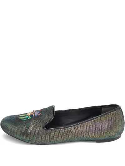 Pre-owned Tory Burch  Embroidered Loafers
