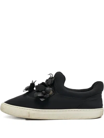 Pre-owned Tory Burch  Floral Applique Sneakers
