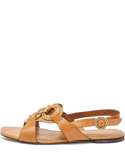 Pre-owned Tory Burch  Leather Flat Sandals
