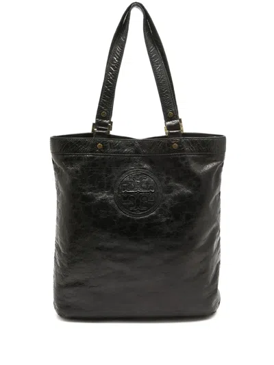 Pre-owned Tory Burch  Logo-embossed Leather Tote Bag