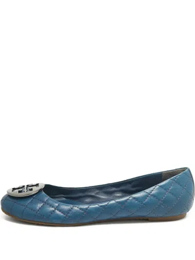 Pre-owned Tory Burch  Quilted Leather Ballet Flats