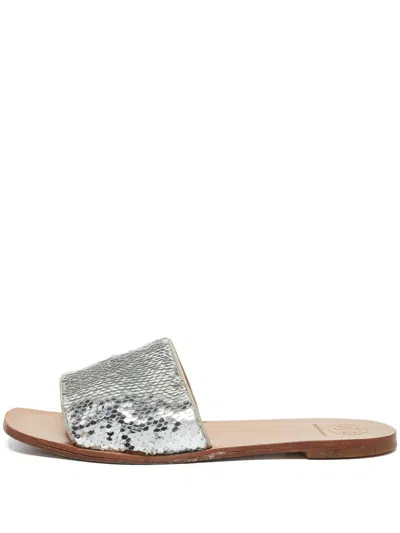 Pre-owned Tory Burch  Sequin-embellished Flat Sandals