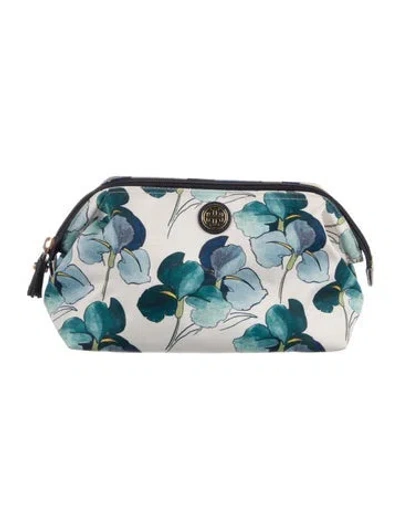 Pre-owned Tory Burch Print Cosmetic Bag In Blue