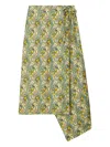 Tory Burch Printed Asymmetric Skirt In Multi