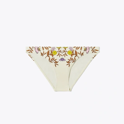 Tory Burch Printed Bikini Bottom In White