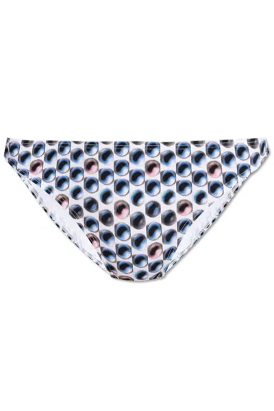 Tory Burch Eye-print Bikini Bottoms In Multi