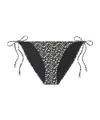 Tory Burch Printed String Bikini Bottom In Black