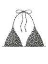 Tory Burch Printed String Bikini Top In Black