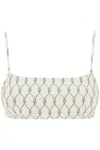 Tory Burch Printed Bikini Top In Neutro