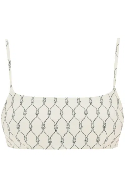 Tory Burch Printed Bikini Top For In Neutro