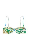 Tory Burch Printed Bikini Top In Multi