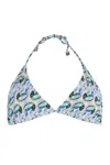 Tory Burch Printed Bikini Top In Multicolor