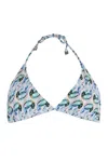 Tory Burch Printed Bikini Top In Multicolor