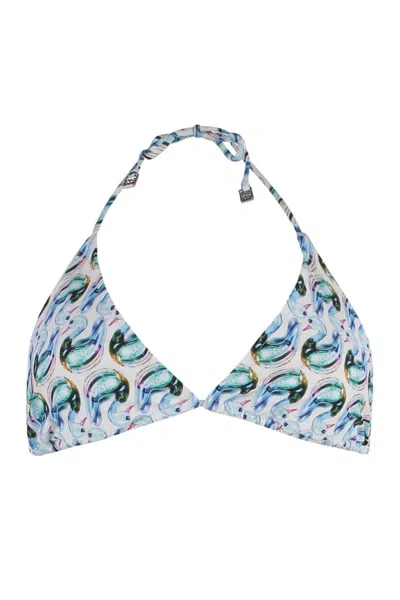 Tory Burch Printed Bikini Top In Multicolor