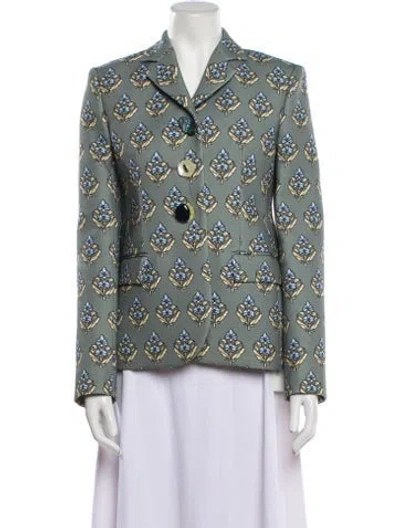 Pre-owned Tory Burch Printed Blazer In Multi