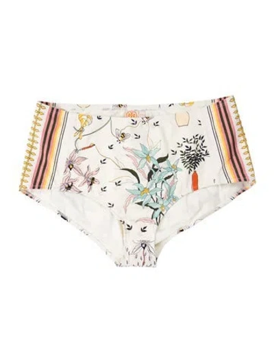 Pre-owned Tory Burch Printed Bottoms W/ Tags In White