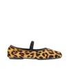Tory Burch Runway Leopard Mary Jane Ballerina Flats In Multicolor