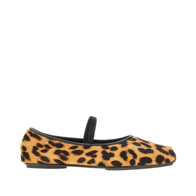 TORY BURCH PRINTED CALFHAIR 'RUNWAY' BALLET FLATS