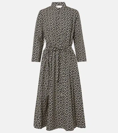 TORY BURCH PRINTED COTTON POPLIN SHIRT DRESS