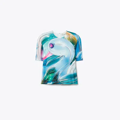 TORY BURCH PRINTED COTTON T-SHIRT