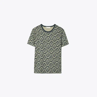 Tory Burch Printed Cotton T-shirt In Multi