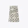 Tory Burch Printed Cotton Velvet Skirt In Multi