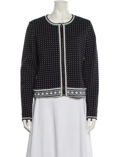 Pre-owned Tory Burch Printed Evening Jacket In Black