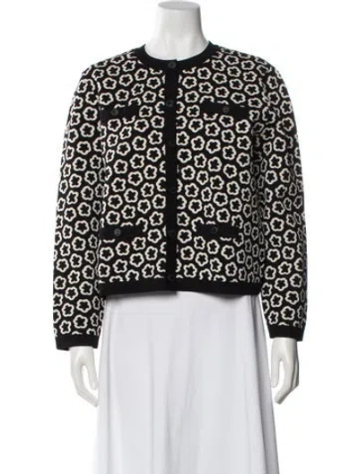 Pre-owned Tory Burch Printed Evening Jacket In Black