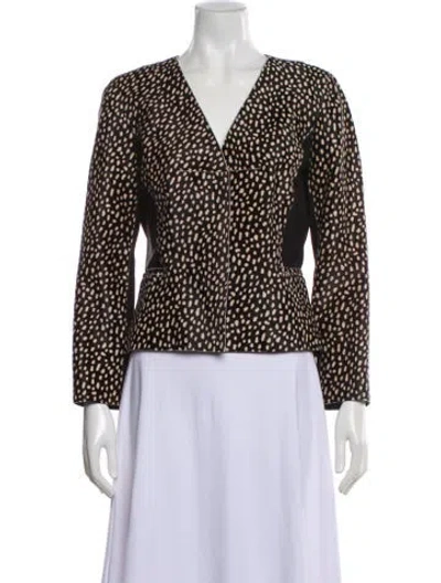Pre-owned Tory Burch Printed Evening Jacket In Brown