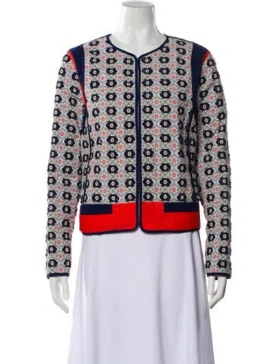 Pre-owned Tory Burch Printed Evening Jacket In Multi