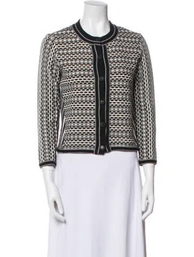 Pre-owned Tory Burch Printed Evening Jacket In Neutral