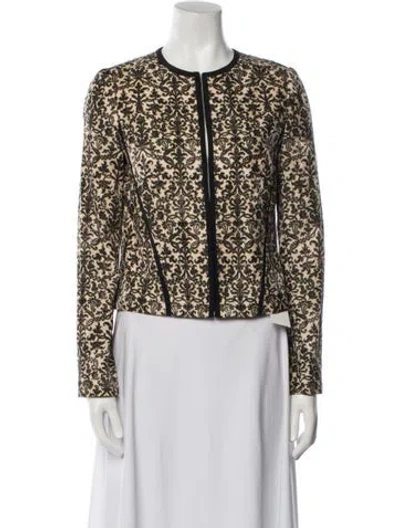 Pre-owned Tory Burch Printed Evening Jacket In Neutral