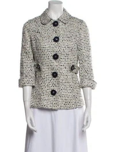 Pre-owned Tory Burch Printed Evening Jacket In Neutral