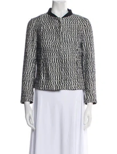 Pre-owned Tory Burch Printed Evening Jacket In White