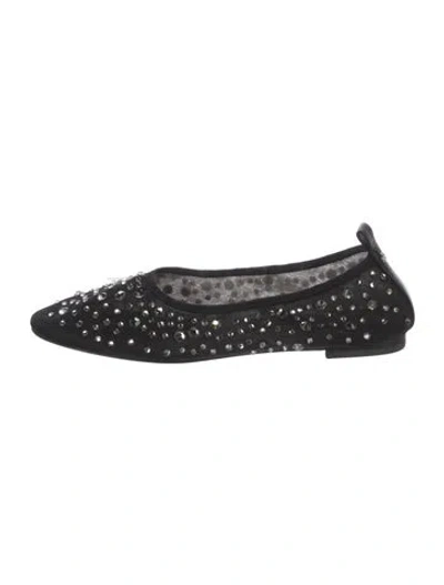 Pre-owned Tory Burch Printed Flats In Black