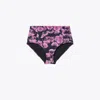 Tory Burch Printed High-waist Bikini Bottom In Pink