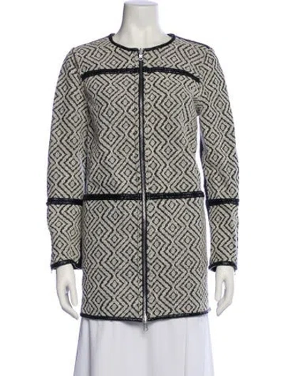 Pre-owned Tory Burch Printed Jacket In Black