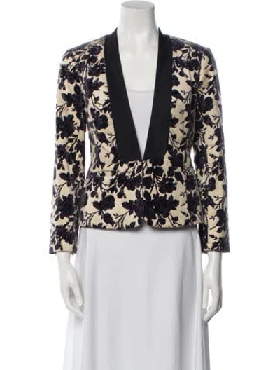 Pre-owned Tory Burch Printed Jacket In Neutral