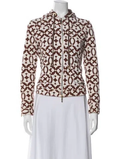 Pre-owned Tory Burch Printed Jacket In Neutral