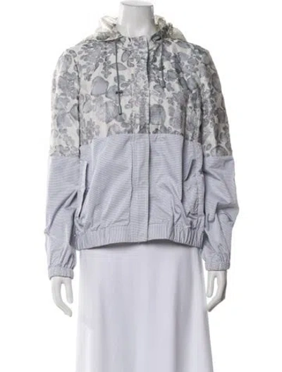 Pre-owned Tory Burch Printed Jacket In White