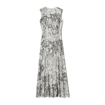 Tory Burch Printed Jersey Dress In Gray