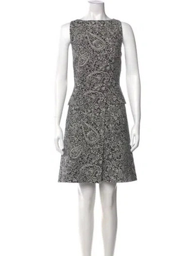 Pre-owned Tory Burch Printed Knee-length Dress In Black