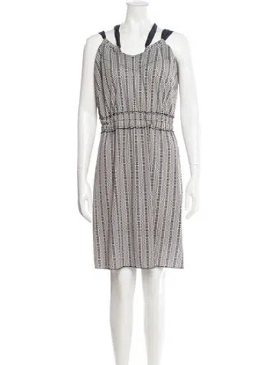 Pre-owned Tory Burch Printed Knee-length Dress In Brown