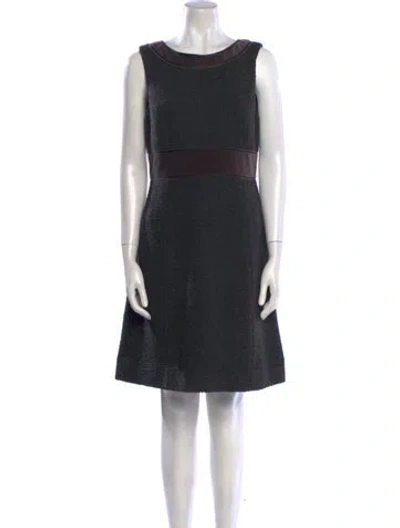 Pre-owned Tory Burch Printed Knee-length Dress In Gray