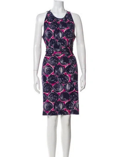 Pre-owned Tory Burch Printed Knee-length Dress In Multi