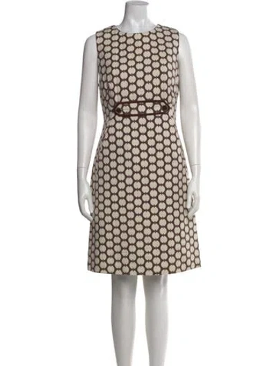 Pre-owned Tory Burch Printed Knee-length Dress In Multi