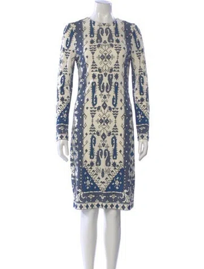 Pre-owned Tory Burch Printed Knee-length Dress In Multi